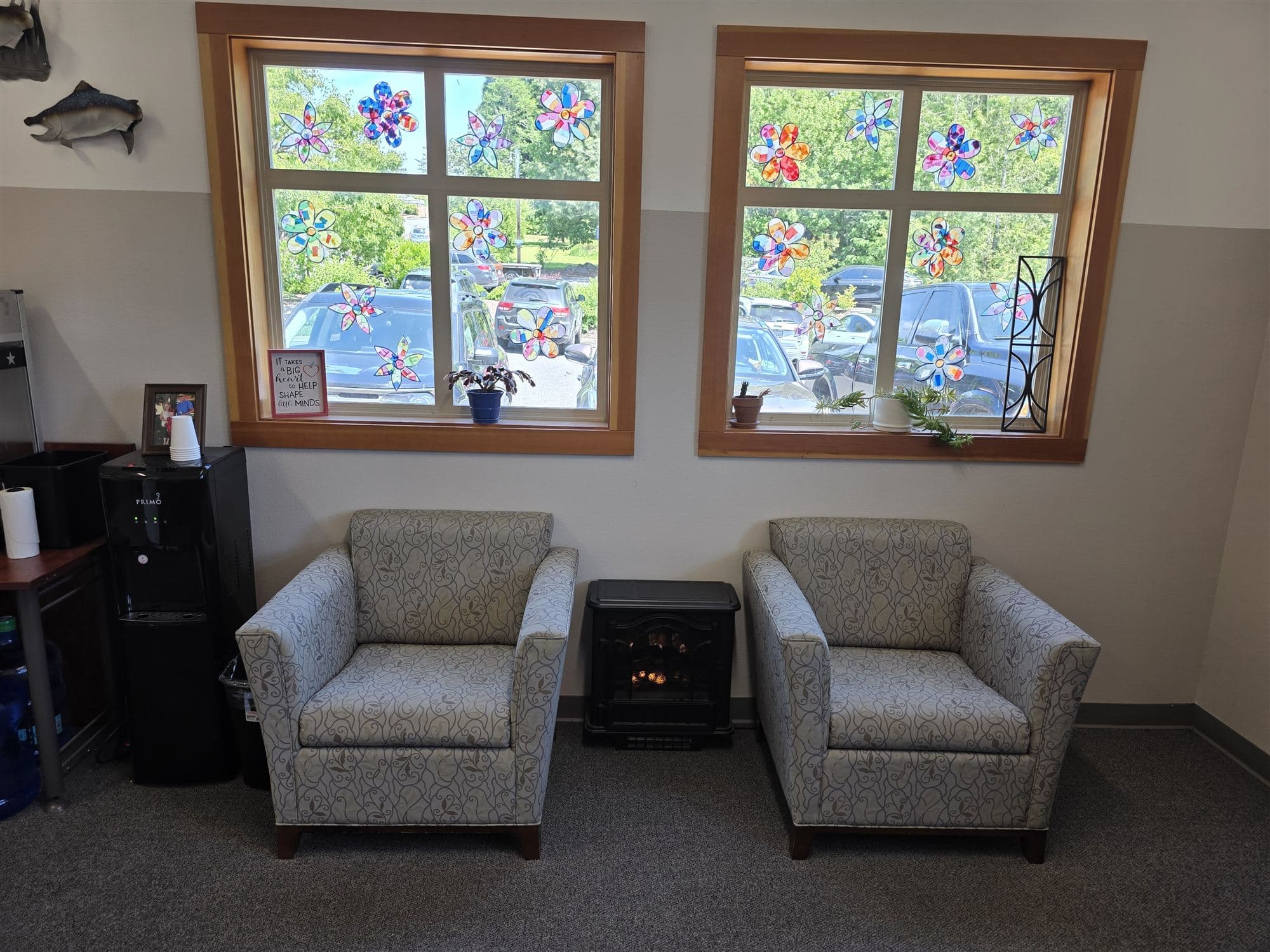 The parent waiting area at Teresa's Little School, where consultations happen